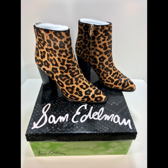 Sam Edelman Shoes - Sam Edelman Blake Leopard Booties - BNIB